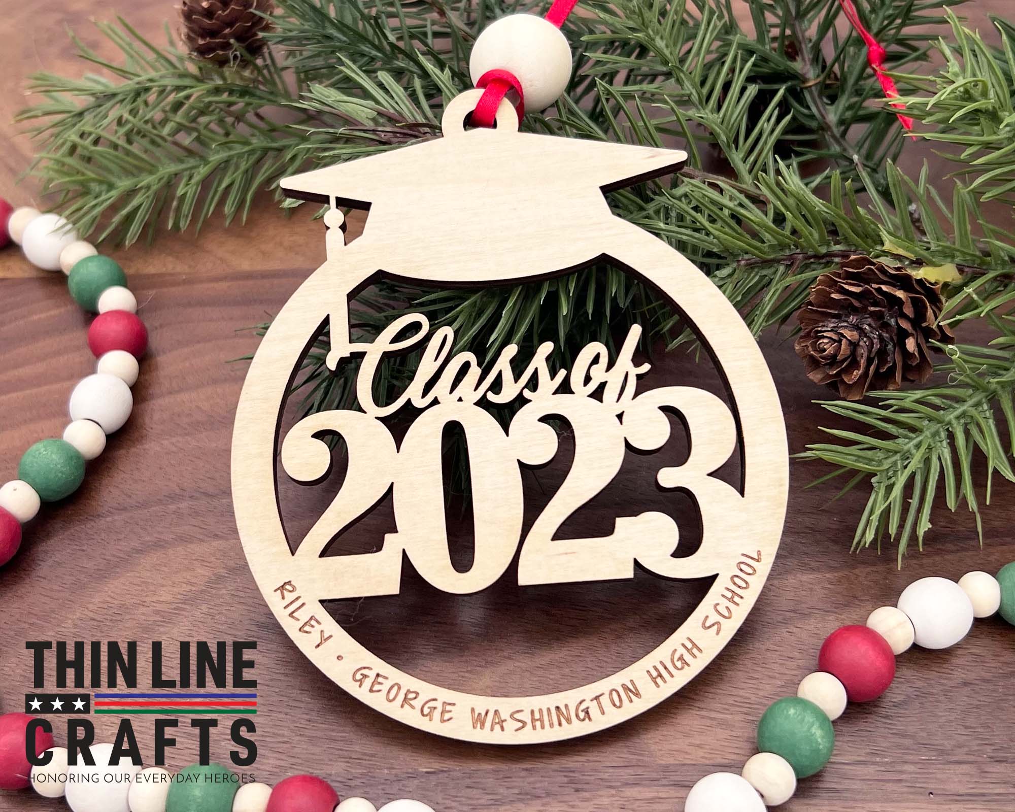 Graduation Personalized Christmas Holiday Ornament