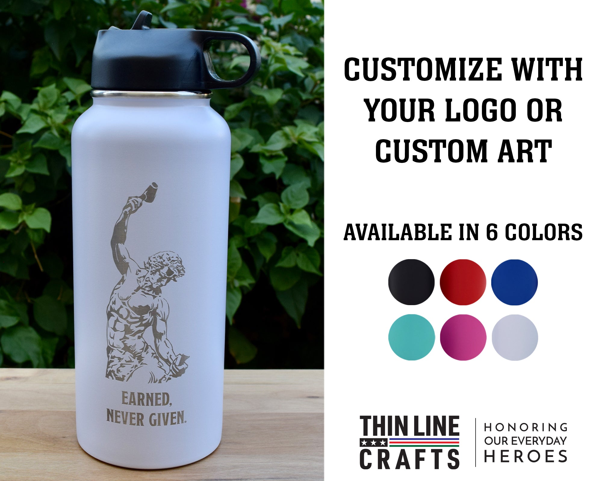 32 Oz Custom Laser Engraved Hydro Flask Custom Laser Engraved 32